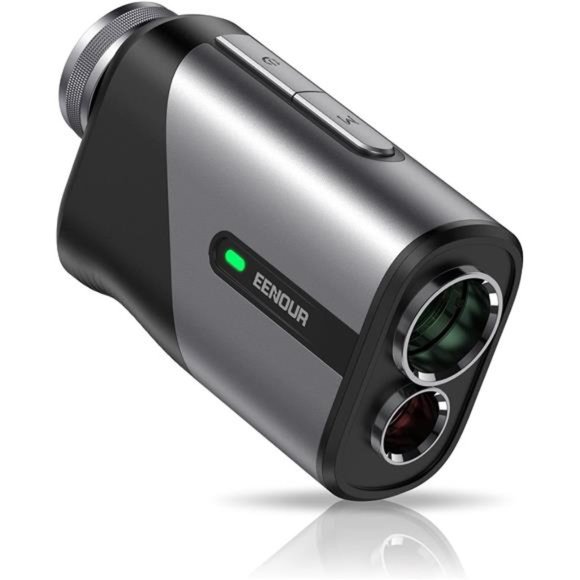 Golf Rangefinder Mini with Slope and Red/Green Display, 1093Y Pin Lock Vibration